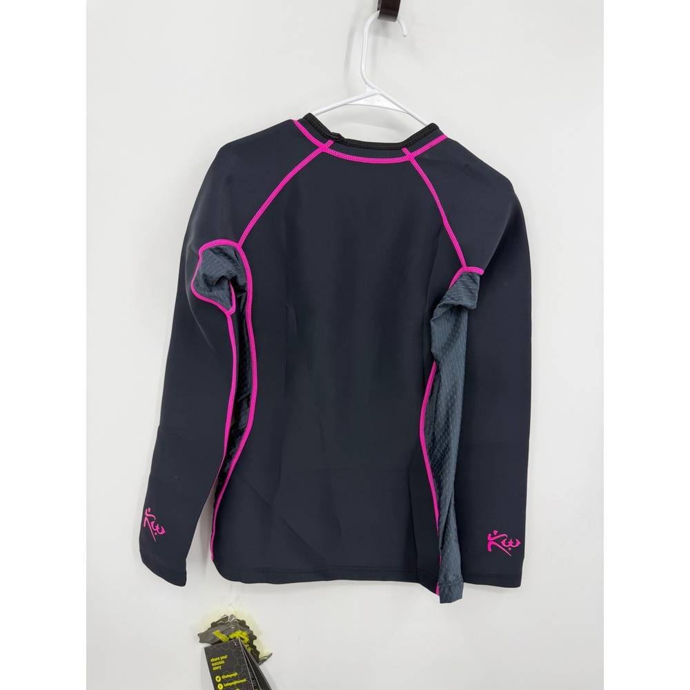 Kutting Weight Sauna Shirt Women Large Black Pink Heat Generating Sweat Top NWT - Picture 7 of 9